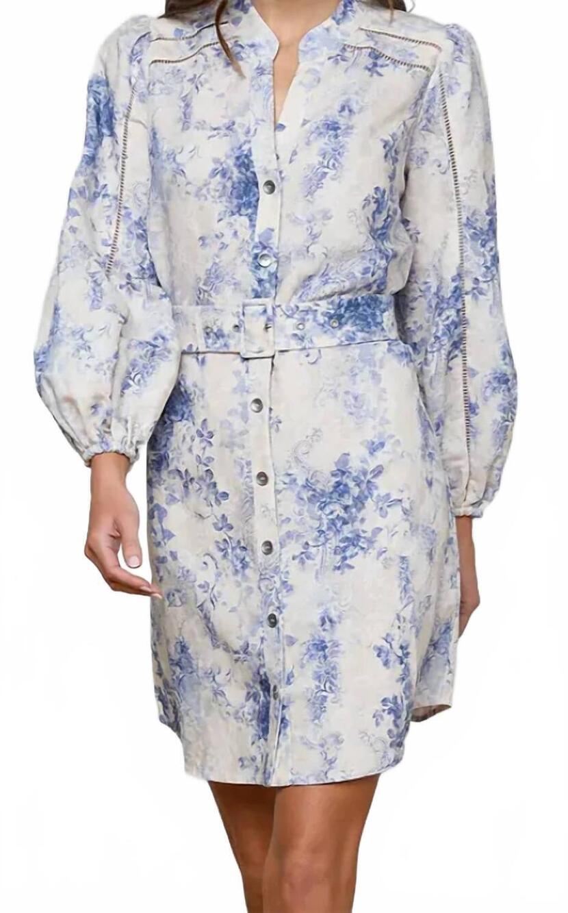 NEW L'AGENCE women's kiersten dress in blue